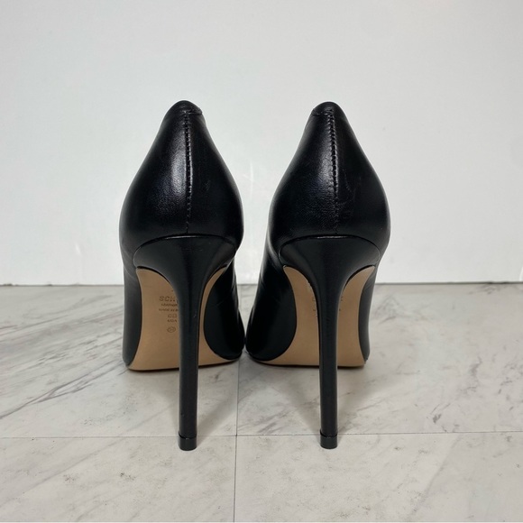 Schutz Meisho Pointy Toe Black Leather Stiletto Pump 6B - Picture 3 of 14